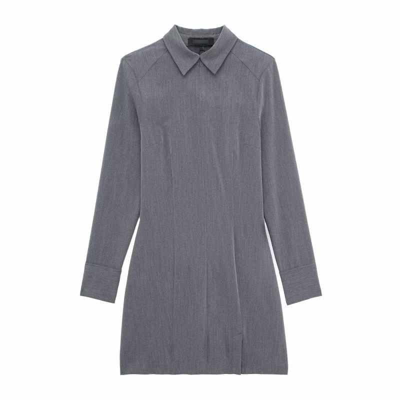 European American Women s Clothing Fashionable Temperament Long-sleeved Slim Shirt Short Dress XS сірий
European American Women s Clothing Fashionable Temperament Long-sleeved Slim Shirt Short Dress XS сірий