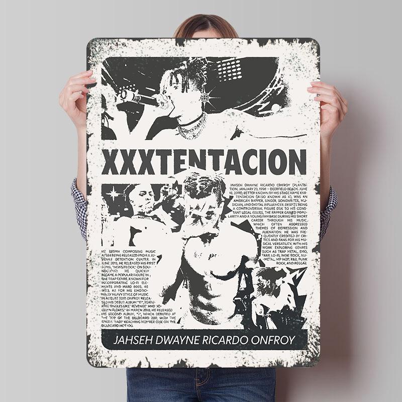 Музыкальный плакат XXXTentacion Индивидуальное настенное искусство Винтажные металлические вывески Ретро жестяная табличка для мужской комнаты Игровой комнаты Декор для дома 7.9x11.8In(20x30cm)
Музыкальный плакат XXXTentacion Индивидуальное настенное искусство Винтажные металлические вывески Ретро жестяная табличка для мужской комнаты Игровой комнаты Декор для дома 7.9x11.8In(20x30cm)