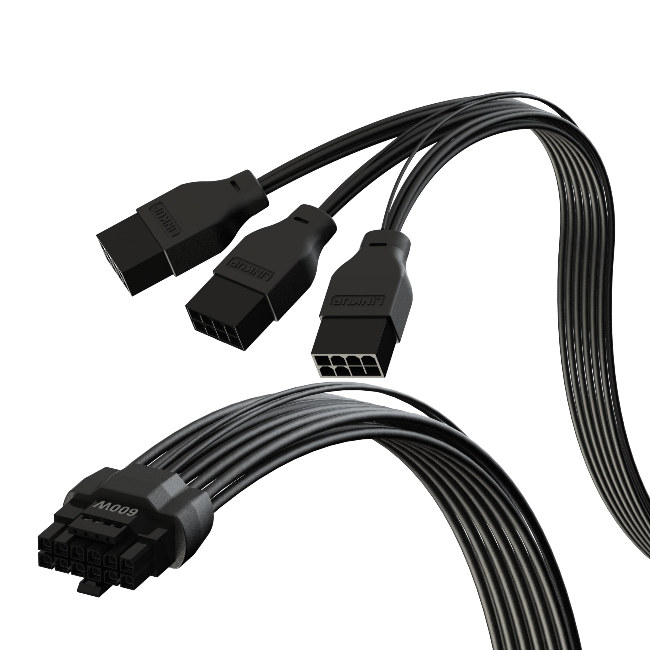 LINKUP AVA PCIE 16Pin Силовий кабель живлення типу PE 3x8Pin для блоку живлення PCIE, сумісного з графічним процесором RTX40 і RTX30 FE 40 см чорний - 5.0 (12+4) 16AWG,
LINKUP AVA PCIE 16Pin Силовий кабель живлення типу PE 3x8Pin для блоку живлення PCIE, сумісного з графічним процесором RTX40 і RTX30 FE 40 см чорний - 5.0 (12+4) 16AWG,