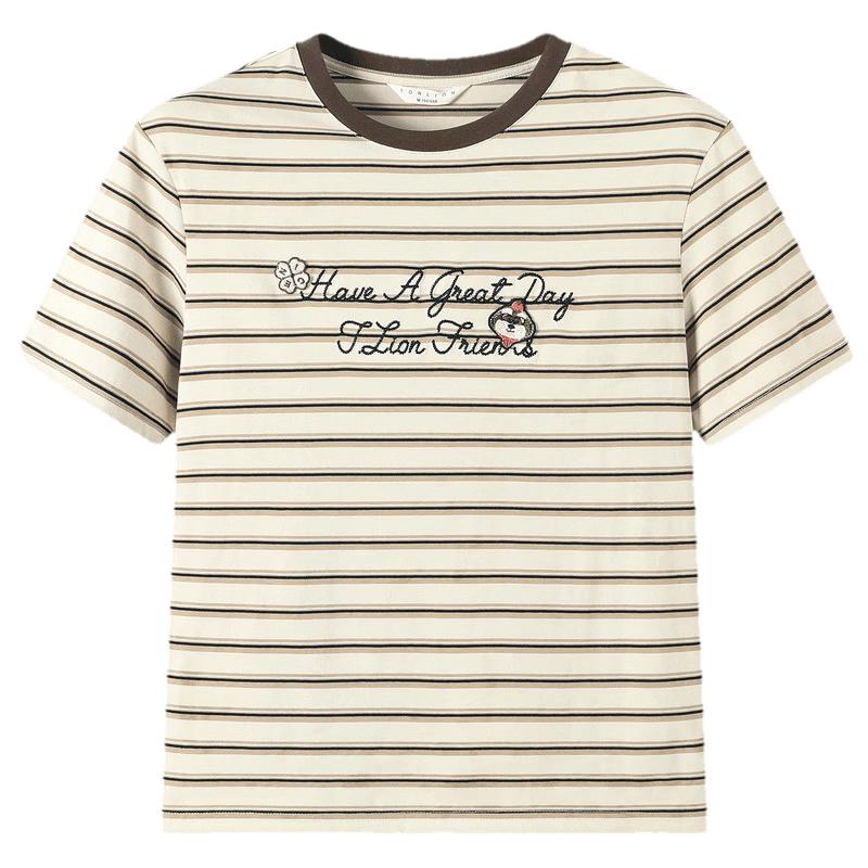 TonLion Women s Striped Short Sleeve T-Shirt L
TonLion Women s Striped Short Sleeve T-Shirt L