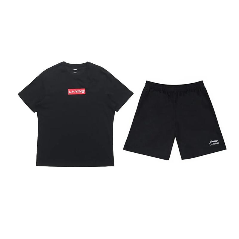 Li-Ning Simple Comfortable Versatile Round Neck Pullover Short Sleeve T-Shirt Casual Sports Suit Unisex Tops Black AHSSC17-2+YKSV147-2 M
Li-Ning Simple Comfortable Versatile Round Neck Pullover Short Sleeve T-Shirt Casual Sports Suit Unisex Tops Black AHSSC17-2+YKSV147-2 M