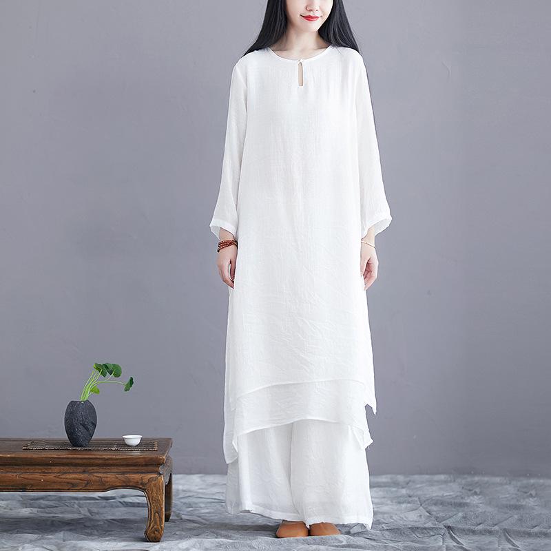 Fairy Artistic Chinese Style Tencel Cotton Linen Two-Piece Yoga & Zen Dance Outfit for Women L белый
Fairy Artistic Chinese Style Tencel Cotton Linen Two-Piece Yoga & Zen Dance Outfit for Women L белый