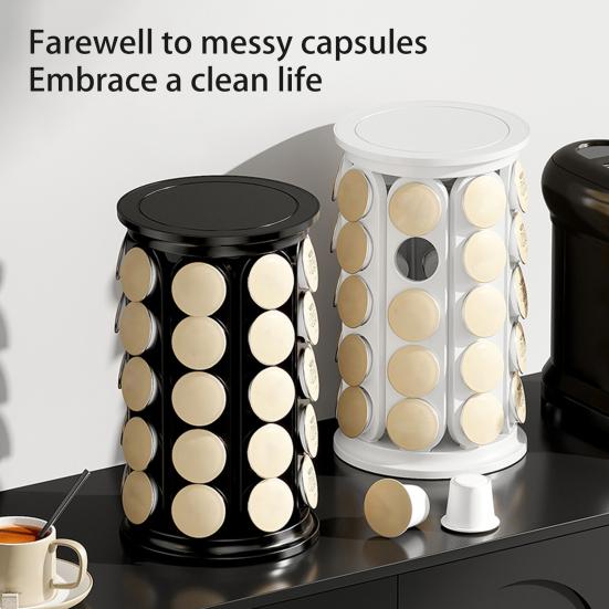 Carousel Stand 40 Pods Storage Rack Rotating Coffee Capsule Organizer 360-degree Rotating Coffee Pods Holder чорний
Carousel Stand 40 Pods Storage Rack Rotating Coffee Capsule Organizer 360-degree Rotating Coffee Pods Holder чорний