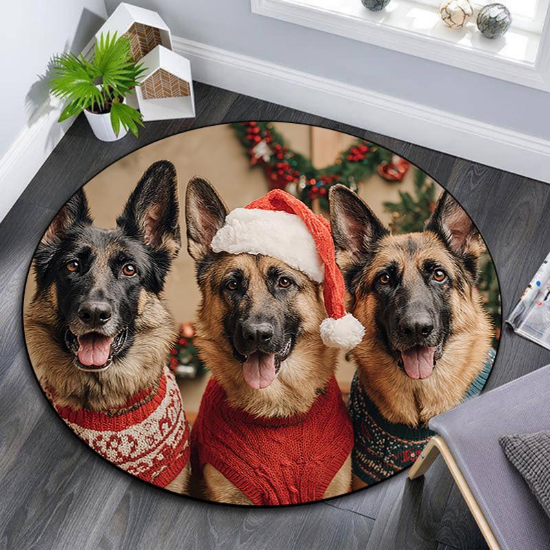 German Shepherds Round Area Rug,Carpet Rug for Living Room Bedroom Sofa Playroom Decor,Non-slip Floor Mat 80cmx80cm
German Shepherds Round Area Rug,Carpet Rug for Living Room Bedroom Sofa Playroom Decor,Non-slip Floor Mat 80cmx80cm
