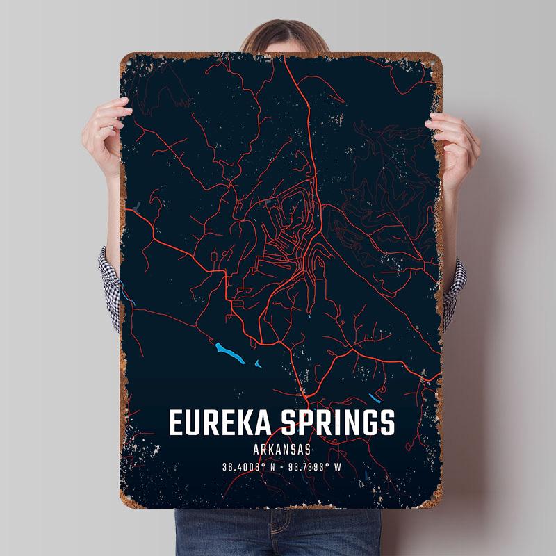 Eureka Springs City Map Metal Poster Customized Wall Art Retro Vintage Tinplate Signs for Office Decoration Room Home Decor Men 20x30cm(7.8x11.8inch)
Eureka Springs City Map Metal Poster Customized Wall Art Retro Vintage Tinplate Signs for Office Decoration Room Home Decor Men 20x30cm(7.8x11.8inch)