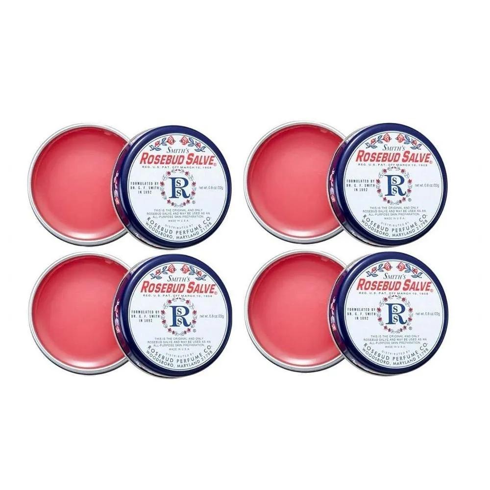 Rosebud Perfume Company Lip Balm 22g 4-Pack Smiths Rosebud Salve Tin .8 oz (Pack of 4)
Rosebud Perfume Company Lip Balm 22g 4-Pack Smiths Rosebud Salve Tin .8 oz (Pack of 4)
