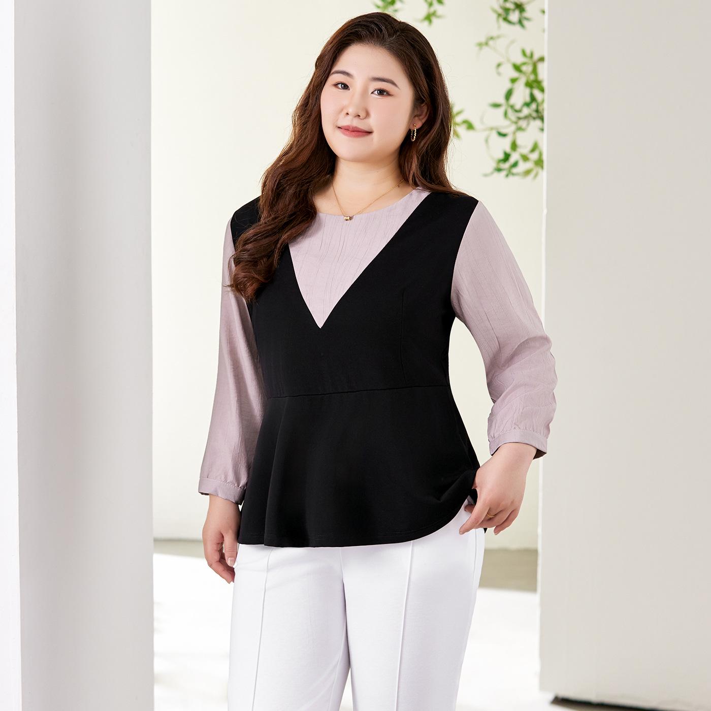 Plus Size Chic Two-Piece Look Patchwork Chiffon Long Sleeve Shirt for Women - Age-Reducing Spring 2026 Style 7XL (Recommended 210-240 jin)
Plus Size Chic Two-Piece Look Patchwork Chiffon Long Sleeve Shirt for Women - Age-Reducing Spring 2026 Style 7XL (Recommended 210-240 jin)