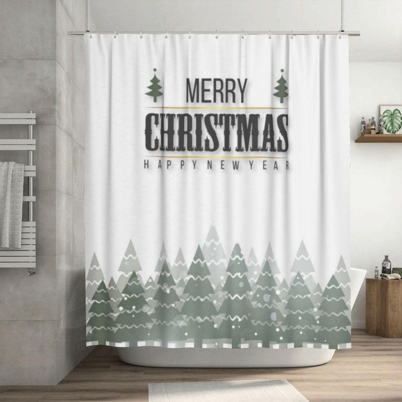 Christmas Tree Shower Curtain With Winter Theme, Festive Bathroom & Home Decor For Holiday Gift Seasonal Celebration W60H190(CM)-1 Pcs
Christmas Tree Shower Curtain With Winter Theme, Festive Bathroom & Home Decor For Holiday Gift Seasonal Celebration W60H190(CM)-1 Pcs