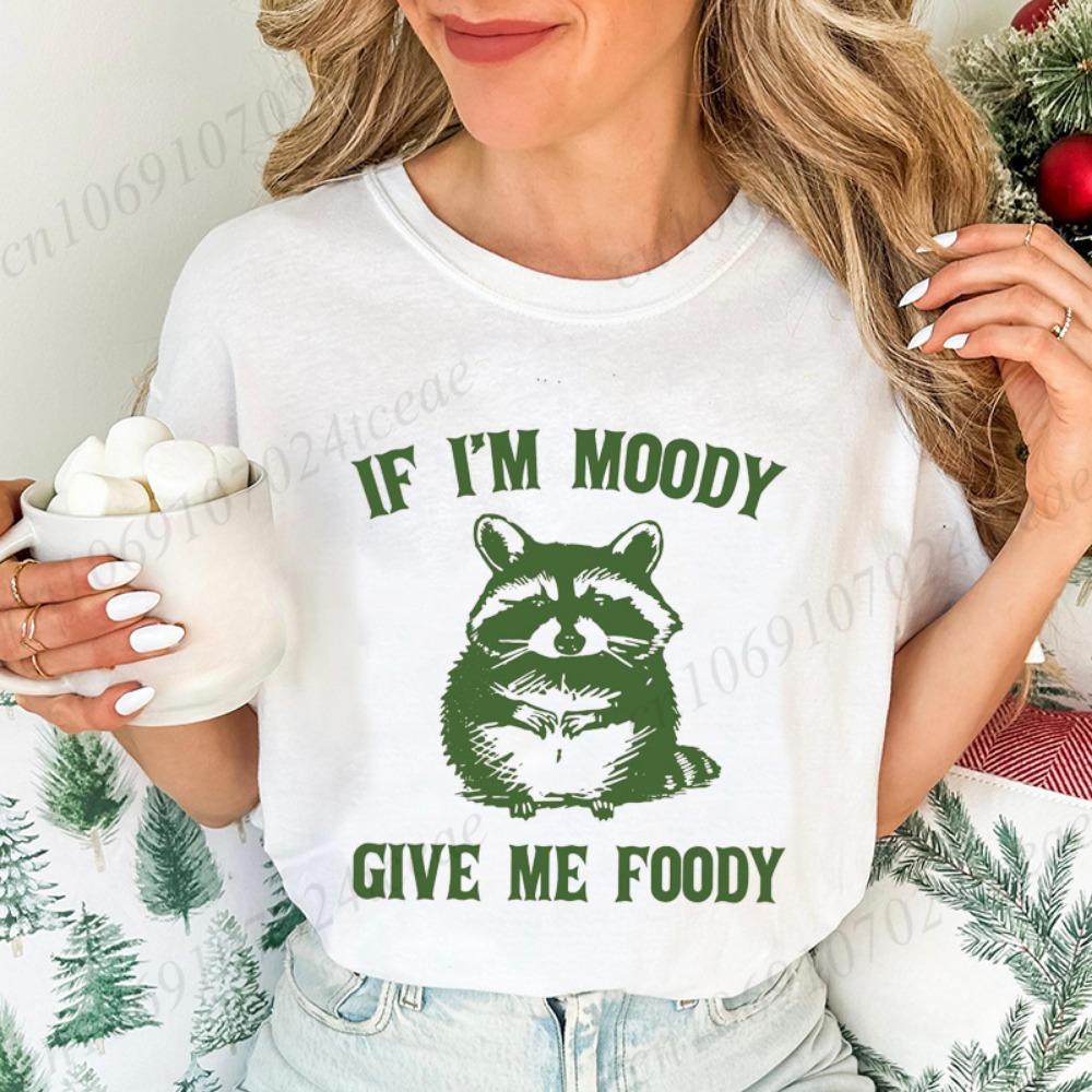 If I m Moody Give Me Foody Print Women s T-Shirt,Raccoon Sarcastic Graphic Tee Tops,short Sleeve T-Shirts,summer Fashion Shirts, M
If I m Moody Give Me Foody Print Women s T-Shirt,Raccoon Sarcastic Graphic Tee Tops,short Sleeve T-Shirts,summer Fashion Shirts, M