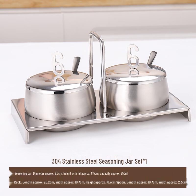 Zhi Shi Spherical Seasoning Jars with Stand & Spoons (2-Pack)
Zhi Shi Spherical Seasoning Jars with Stand & Spoons (2-Pack)