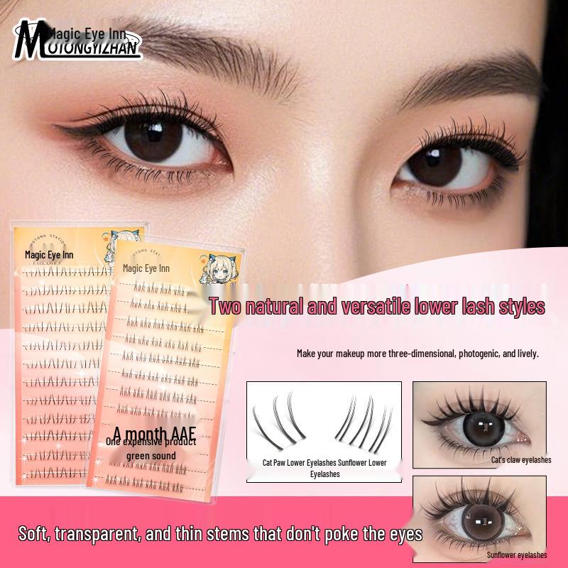 Magic Eye Station: Natural Cat Paw Lower Eyelashes - Super Soft & Invisible for Beginners, Sunflower Design, Single Cluster. Paw 12 rows, 96 clusters
Magic Eye Station: Natural Cat Paw Lower Eyelashes - Super Soft & Invisible for Beginners, Sunflower Design, Single Cluster. Paw 12 rows, 96 clusters