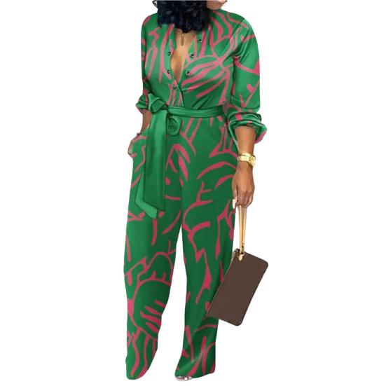 Женский комбинезон с v-образным вырезом и длинными рукавами и высокой талией, пуговицами и полунакладными карманами, осенний комбинезон с абстрактным принтом и поясом спереди L зелёный
Женский комбинезон с v-образным вырезом и длинными рукавами и высокой талией, пуговицами и полунакладными карманами, осенний комбинезон с абстрактным принтом и поясом спереди L зелёный
