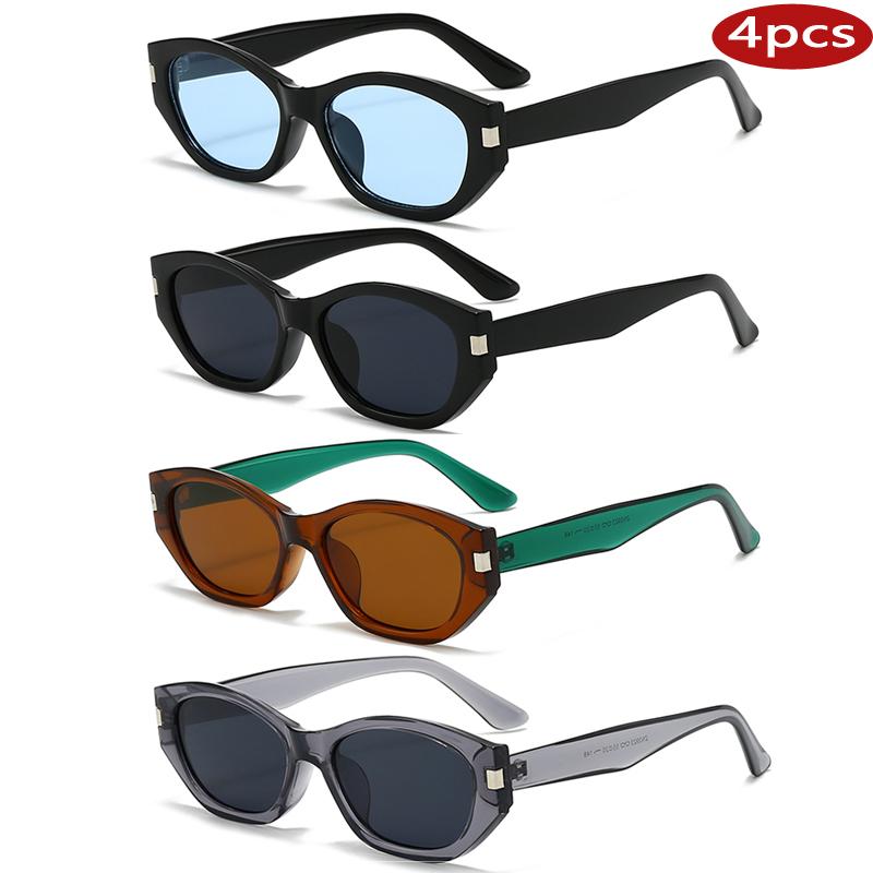 4 Sets Cat Eye Sunglasses Women Oval Small Frame UV400 Sun Protection Glasses Simple Personality Outdoor Eyewear
4 Sets Cat Eye Sunglasses Women Oval Small Frame UV400 Sun Protection Glasses Simple Personality Outdoor Eyewear