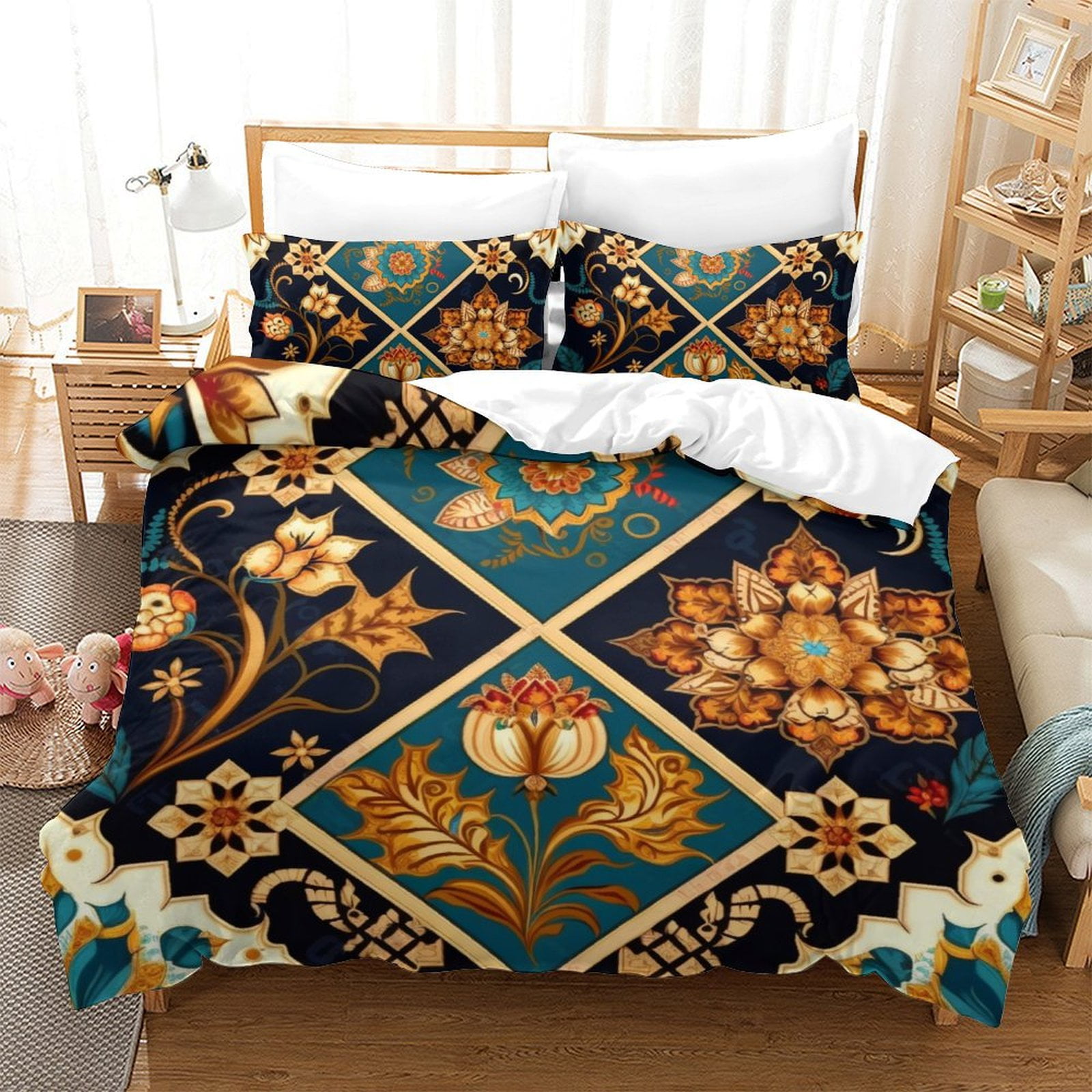 Chery Blosom Beding Set Quen Sized Dimensions,Colorful Retro Flower Soft Duvet Cover Boho Young Girls Rom Decor,Oriental Asian Themed Soft Warm 100*200cm Single
Chery Blosom Beding Set Quen Sized Dimensions,Colorful Retro Flower Soft Duvet Cover Boho Young Girls Rom Decor,Oriental Asian Themed Soft Warm 100*200cm Single