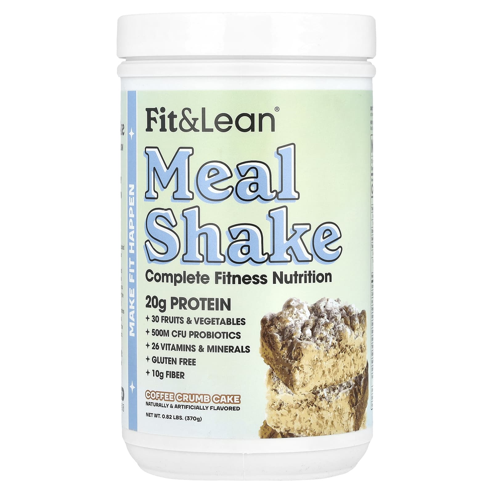 Fit & Lean, Mill Shake, Complete Fitness Nutrition, Coffee Crumble Cake, 370G(0.82Lb)
Fit & Lean, Mill Shake, Complete Fitness Nutrition, Coffee Crumble Cake, 370G(0.82Lb)