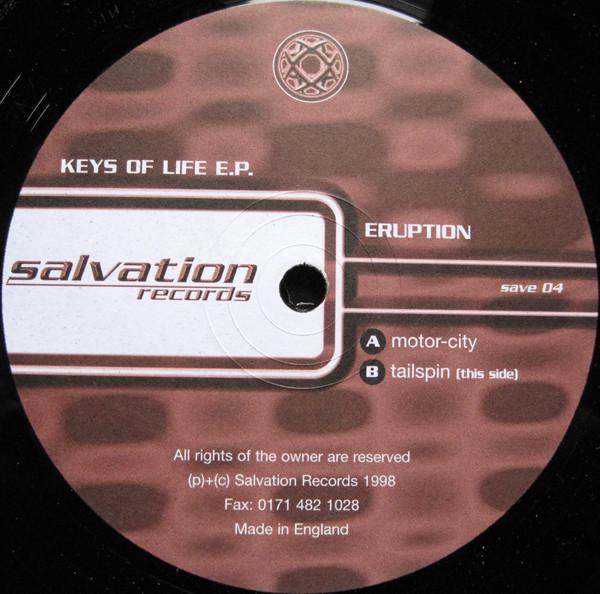 12inch Record ERUPTION - Keys Of Life E.P. SAVE04 Salvation Recor 1998 UK Dance & Electronica Used
12inch Record ERUPTION - Keys Of Life E.P. SAVE04 Salvation Recor 1998 UK Dance & Electronica Used