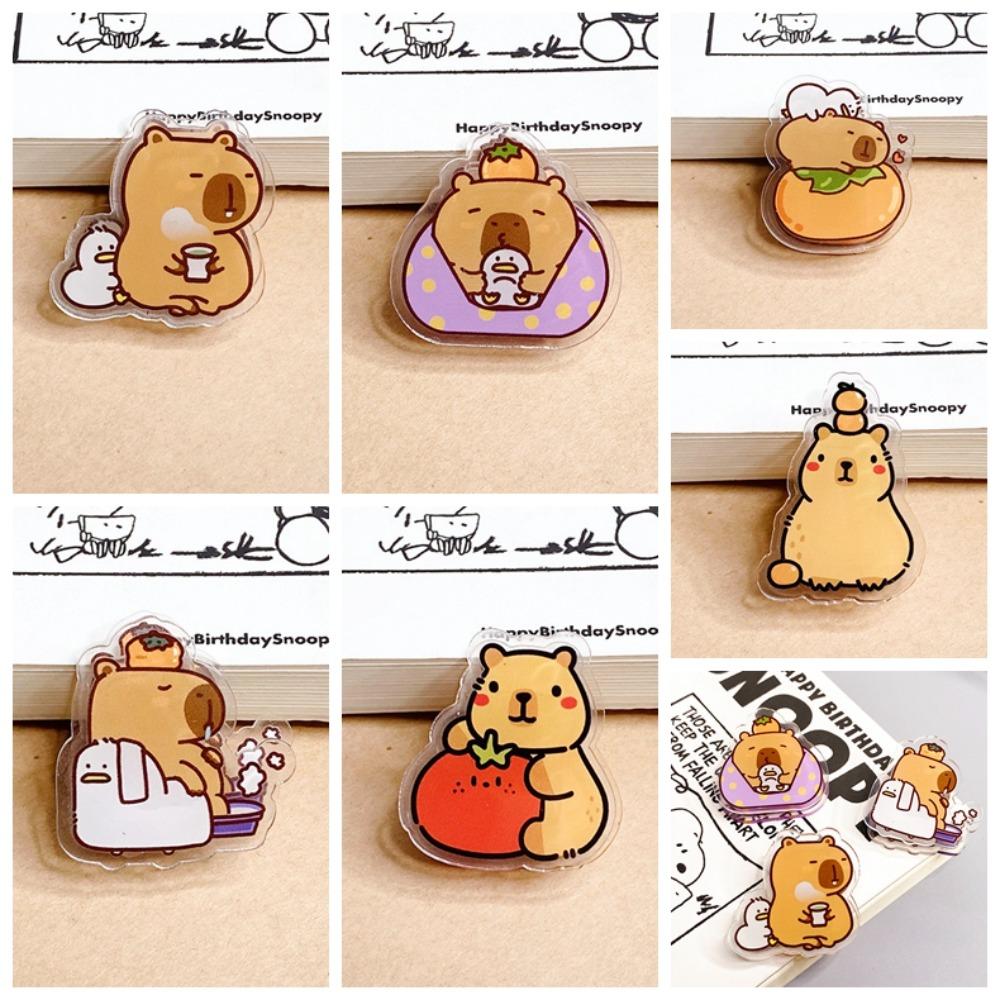Capybara Cartoon Memo Clip Persimmons Kawaii PP Clip Portable Acrylic Paper Clip Desk Organizer
Capybara Cartoon Memo Clip Persimmons Kawaii PP Clip Portable Acrylic Paper Clip Desk Organizer