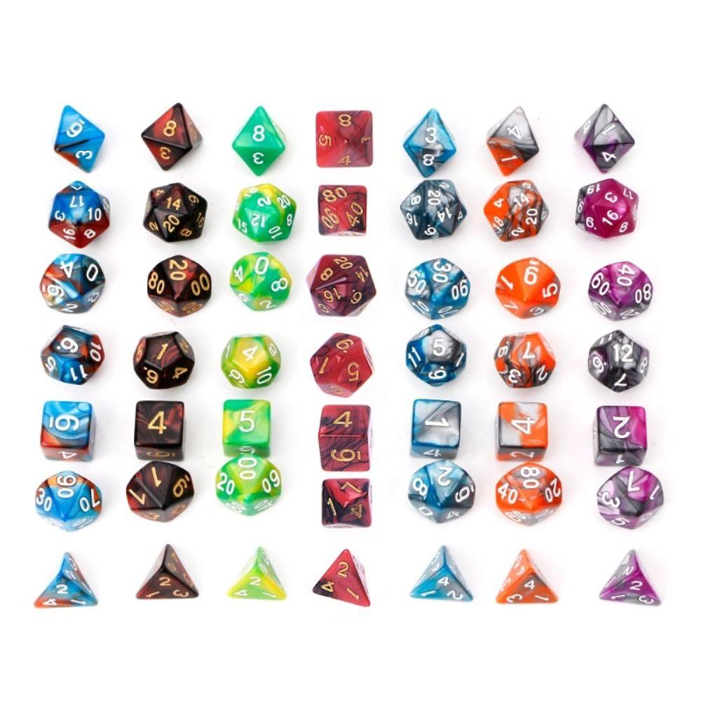 7 шт./компл. акриловые D4 D6 D8 D10 D12 D20 для TRPG DND, настольная игра, многогранные игральные кости, игральные кости DND
7 шт./компл. акриловые D4 D6 D8 D10 D12 D20 для TRPG DND, настольная игра, многогранные игральные кости, игральные кости DND