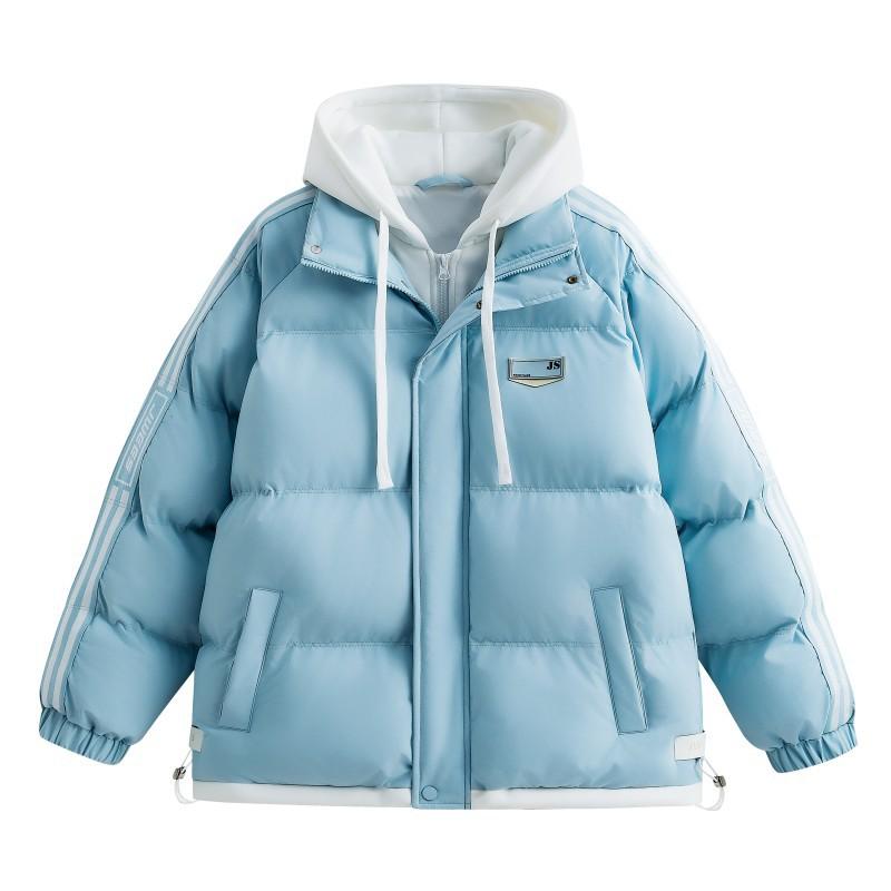 Autumn and Winter Cotton-padded Clothes Men s Hooded Fake Two-piece Cotton Clothes Couple Cold-proof Thickened Jacket Warm Trend Stripes S
Autumn and Winter Cotton-padded Clothes Men s Hooded Fake Two-piece Cotton Clothes Couple Cold-proof Thickened Jacket Warm Trend Stripes S
