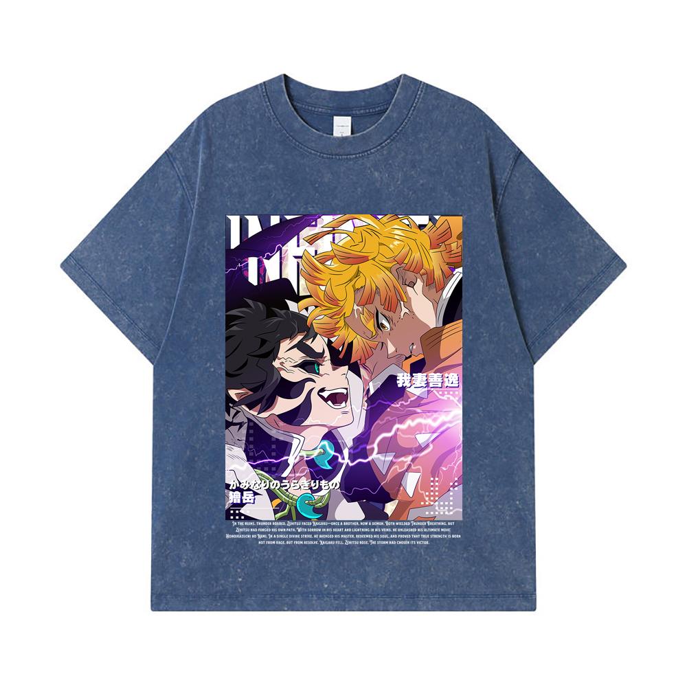 275 GSM Washed T-shirts 100% Cotton Demon Slayer V69 Zenitsu Kaigaku Print Unisex Heavy Cotton T Shirt 2XL королівський синій колір
275 GSM Washed T-shirts 100% Cotton Demon Slayer V69 Zenitsu Kaigaku Print Unisex Heavy Cotton T Shirt 2XL королівський синій колір