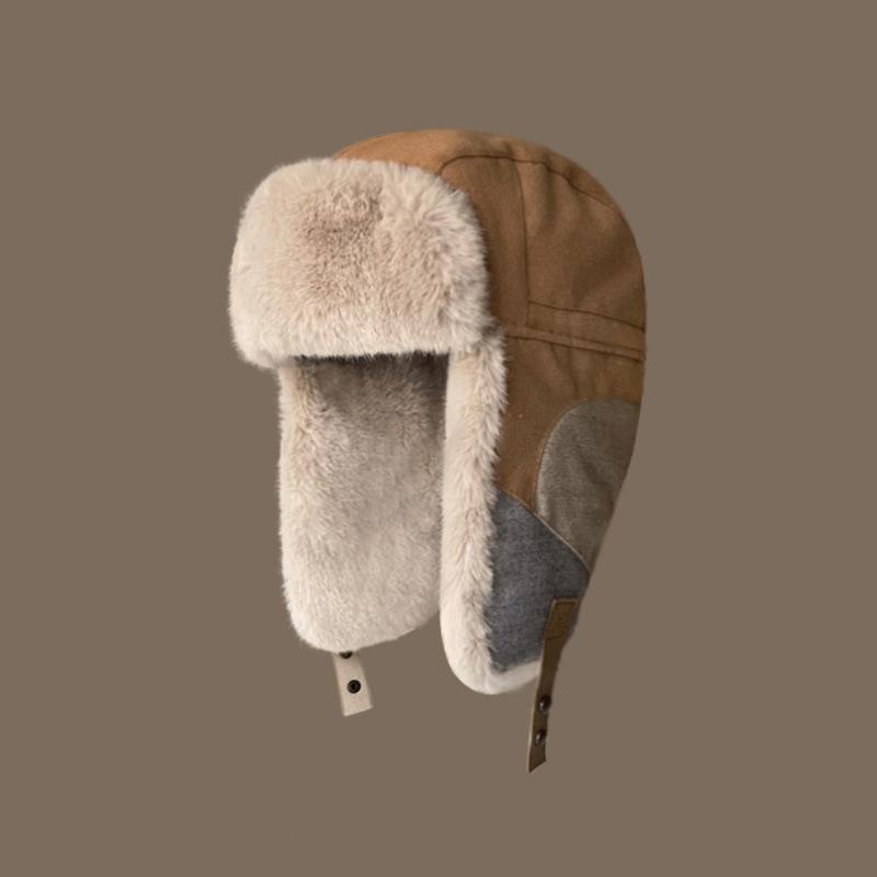 Женская зимняя универсальная модная утолщенная теплая лыжная шапка, артефакт для велоспорта, защита от холода, шапка с ушами, мужская XL (over 60cm)