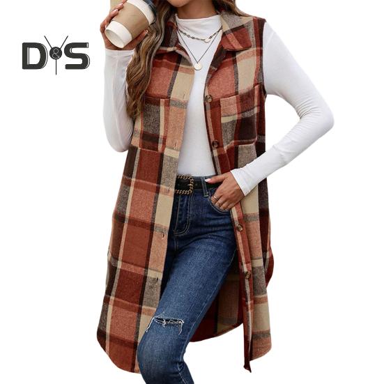 Женский длинный жилет с нагрудными карманами, клетчатый принт, отложной воротник, однобортный жилет средней длины, свободная верхняя одежда Caerdigan для повседневной носки и свиданий S кофейный
Женский длинный жилет с нагрудными карманами, клетчатый принт, отложной воротник, однобортный жилет средней длины, свободная верхняя одежда Caerdigan для повседневной носки и свиданий S кофейный