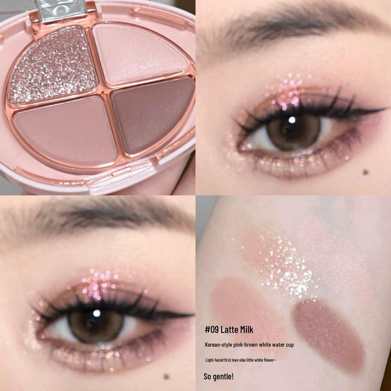 HERORANGE Sweetheart Attraction Quad Eyeshadow Palette: Matte, Pearlescent, Shimmer, and Highlighter for Brightening Beauty. 4.8g
HERORANGE Sweetheart Attraction Quad Eyeshadow Palette: Matte, Pearlescent, Shimmer, and Highlighter for Brightening Beauty. 4.8g