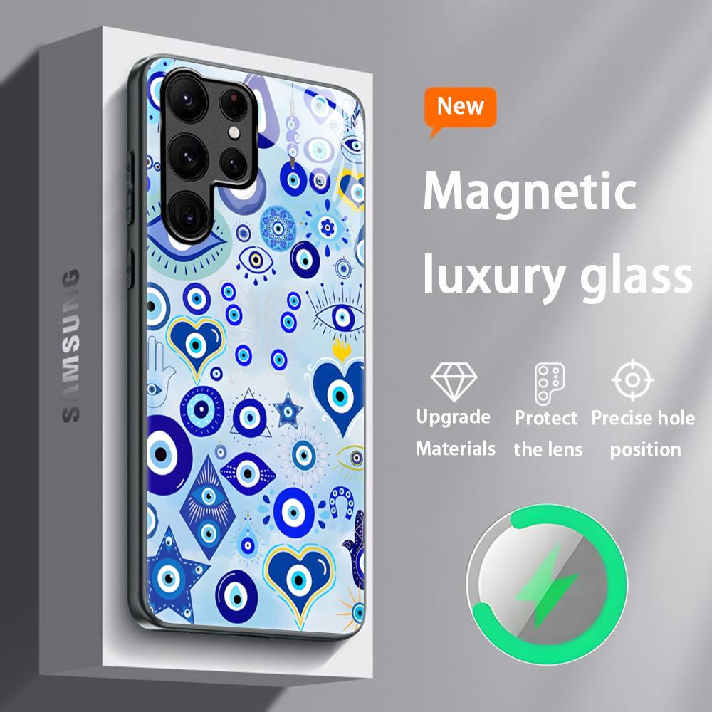 Design Blue Evil Eye Popular Phone Case For Samsung S25 S24 S23 S22 S21 S20 Plus Ultra Note20 Glass Magnetic Case Samsung S25 Plus
Design Blue Evil Eye Popular Phone Case For Samsung S25 S24 S23 S22 S21 S20 Plus Ultra Note20 Glass Magnetic Case Samsung S25 Plus