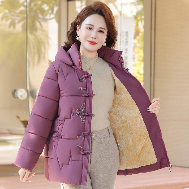 Women s Winter Cotton Jacket - Plus Velvet Thickened for Middle-Aged Mothers, Wedding, or Festive Events 2XL (95-110 Jin)
Women s Winter Cotton Jacket - Plus Velvet Thickened for Middle-Aged Mothers, Wedding, or Festive Events 2XL (95-110 Jin)