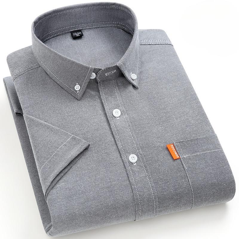 Men s Summer Cotton Oxford Short-sleeved Shirt Slim-fit Non-iron Casual Breathable Shirt M серый
Men s Summer Cotton Oxford Short-sleeved Shirt Slim-fit Non-iron Casual Breathable Shirt M серый