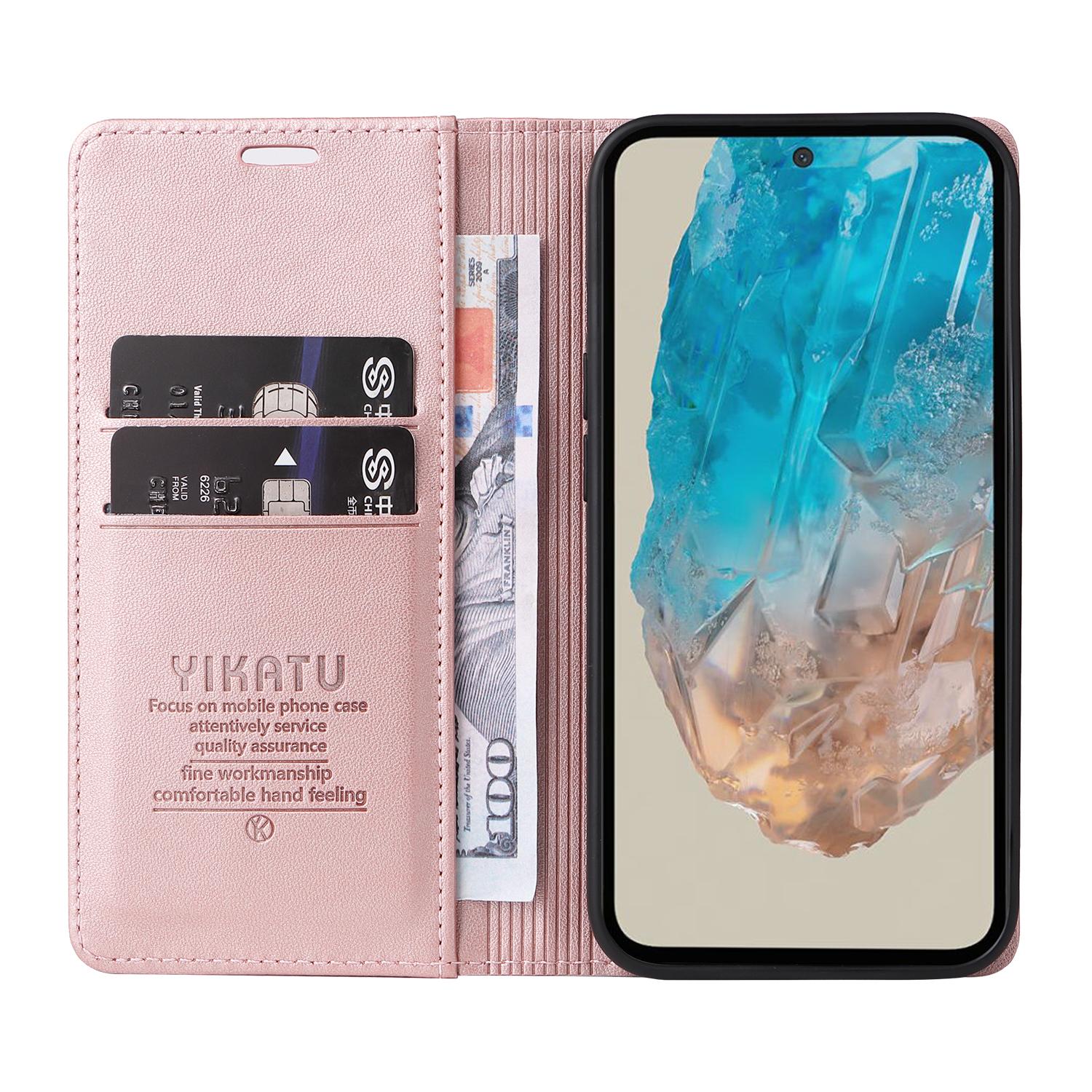 YIKATU YK-001 For Samsung Galaxy M35 5G Case Leather Flip Phone Cover Hidden Magnetic Absorption Rose Gold
YIKATU YK-001 For Samsung Galaxy M35 5G Case Leather Flip Phone Cover Hidden Magnetic Absorption Rose Gold