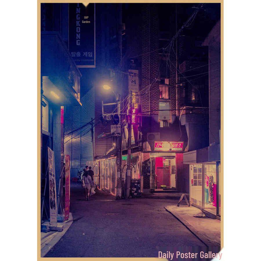 Korean Street Scene Retro Kraft Paper Wall Art for BBQ Restaurant 29.7X42cm (A3 size)
Korean Street Scene Retro Kraft Paper Wall Art for BBQ Restaurant 29.7X42cm (A3 size)