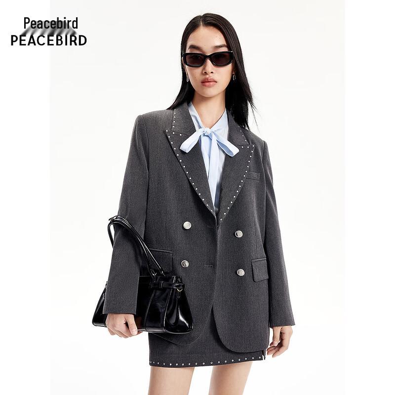 PEACEBIRD Embellished Double-Breasted Blazer L
PEACEBIRD Embellished Double-Breasted Blazer L