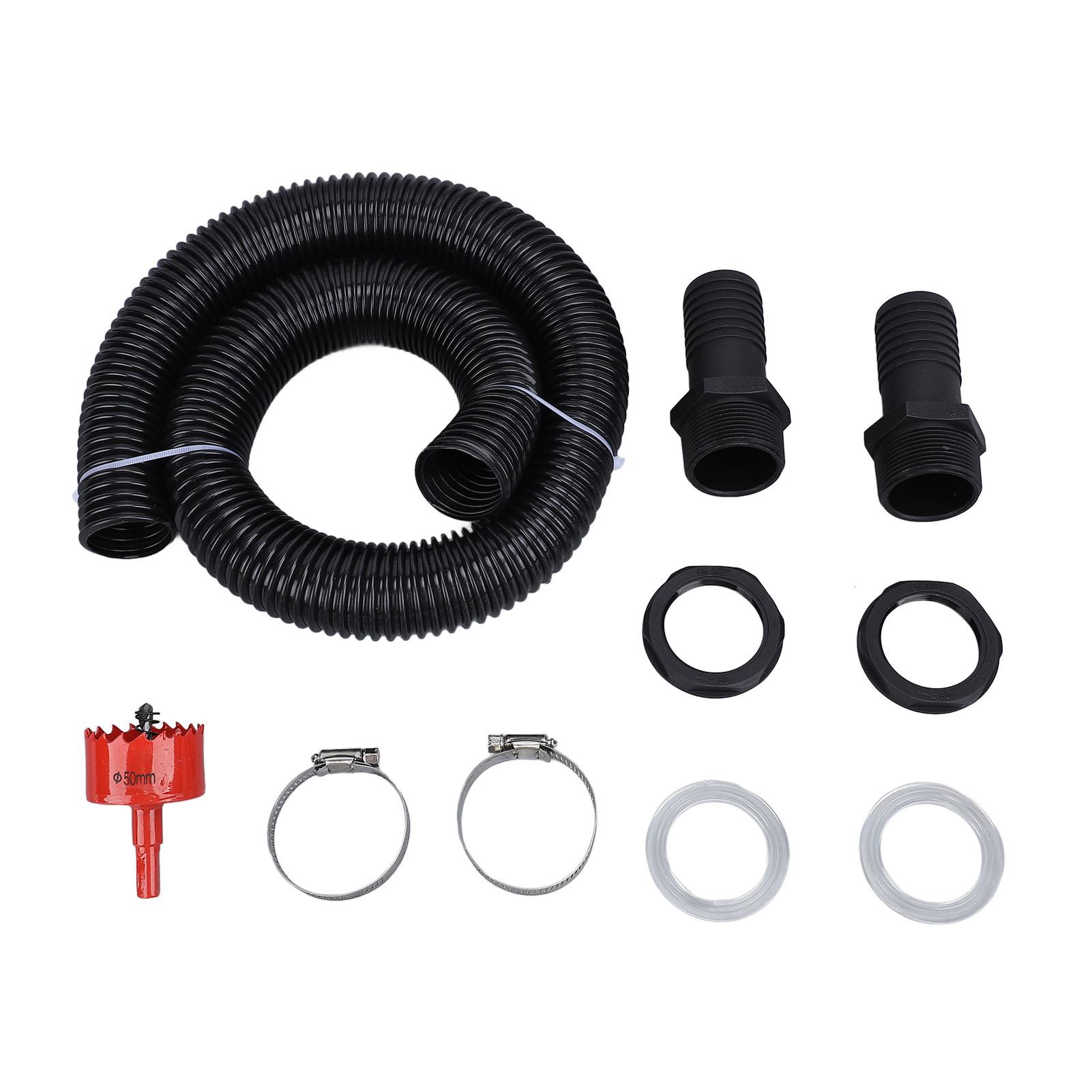 Rain Barrel Hose Connector Kit 39.4 Inch Plastic Rain Barrel Diverter Linking Kit for Rainwater
Rain Barrel Hose Connector Kit 39.4 Inch Plastic Rain Barrel Diverter Linking Kit for Rainwater