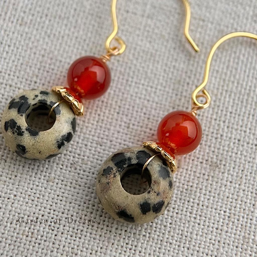 Handcrafted Red Agate Stone Earrings - Retro Geometric Vintage Ethnic Style for Women
Handcrafted Red Agate Stone Earrings - Retro Geometric Vintage Ethnic Style for Women