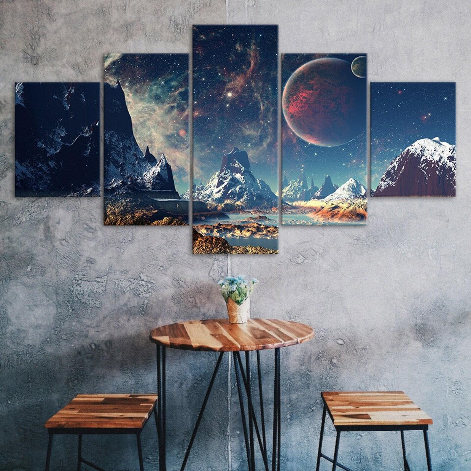 Abstract Galaxy Planet 5 Piece Canvas Wall Art Multi Panel Print Modern Space Poster Home Decor Picture Gift For Him For Her 20X35 20X45 20X55CM
Abstract Galaxy Planet 5 Piece Canvas Wall Art Multi Panel Print Modern Space Poster Home Decor Picture Gift For Him For Her 20X35 20X45 20X55CM