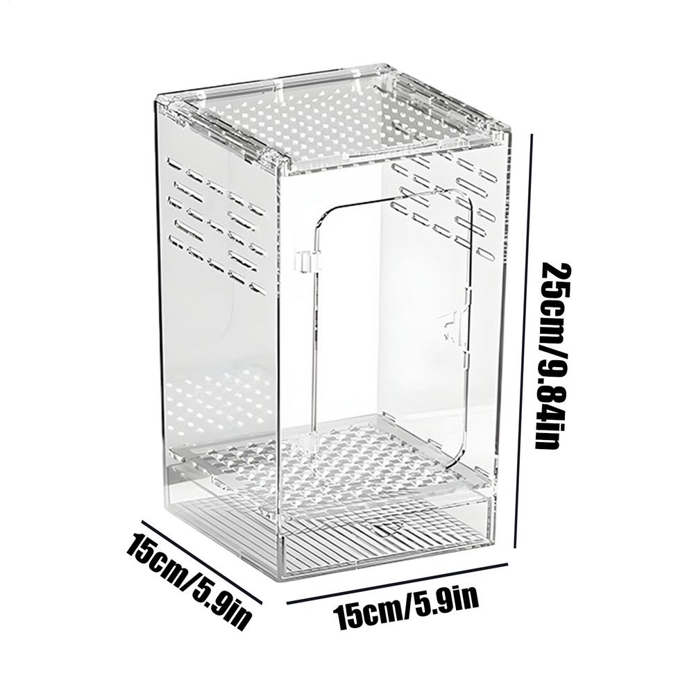 Jumping Spider Enclosure Breathable Comfortable Clear Acrylic Mantis Habitat Frog Enclosure for Lizards Small Turtles Snails
Jumping Spider Enclosure Breathable Comfortable Clear Acrylic Mantis Habitat Frog Enclosure for Lizards Small Turtles Snails