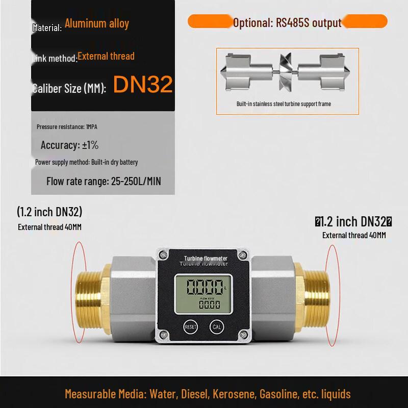Aokewen 1.2-inch Explosion-Proof Pipeline Turbine Flow Meter
Aokewen 1.2-inch Explosion-Proof Pipeline Turbine Flow Meter