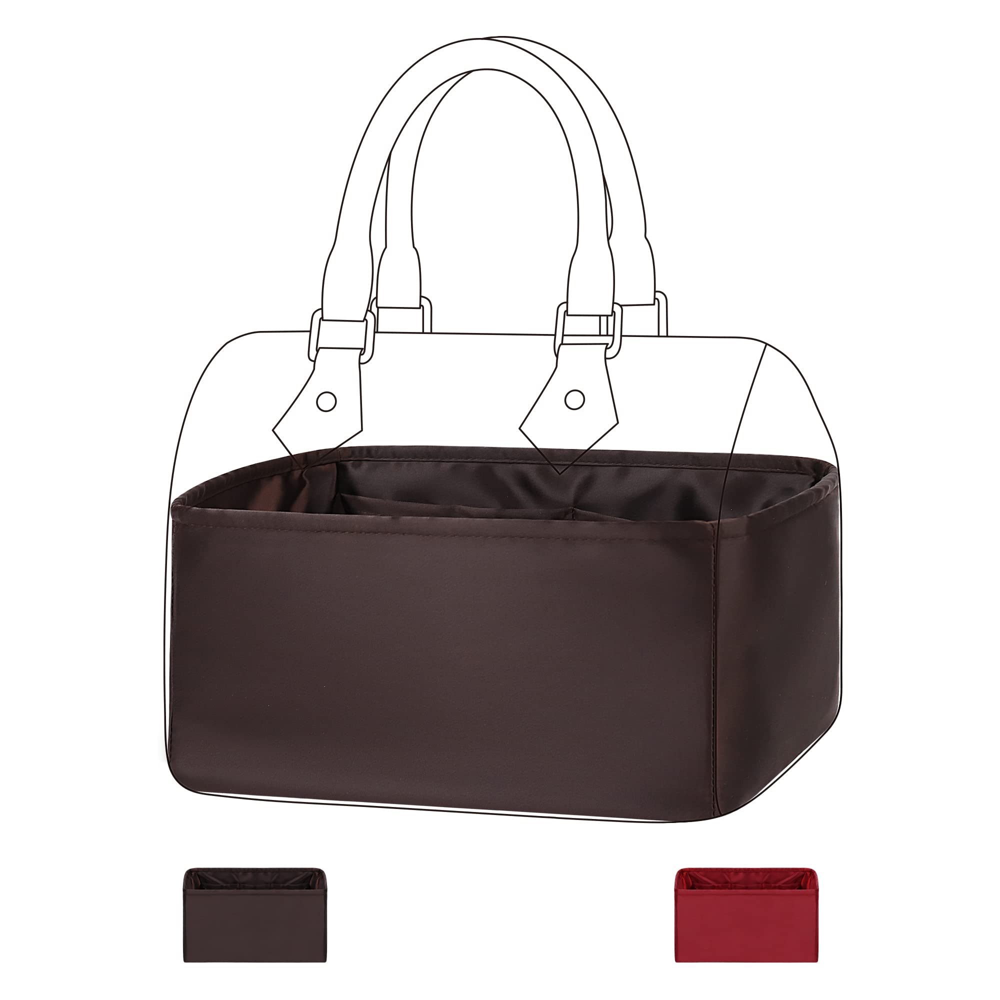 DGAZ Bag Inner Bag Soft Luxury Silk Satin Tote Bag Applicable LV speedy Bags (Brown, 20) коричневий
DGAZ Bag Inner Bag Soft Luxury Silk Satin Tote Bag Applicable LV speedy Bags (Brown, 20) коричневий