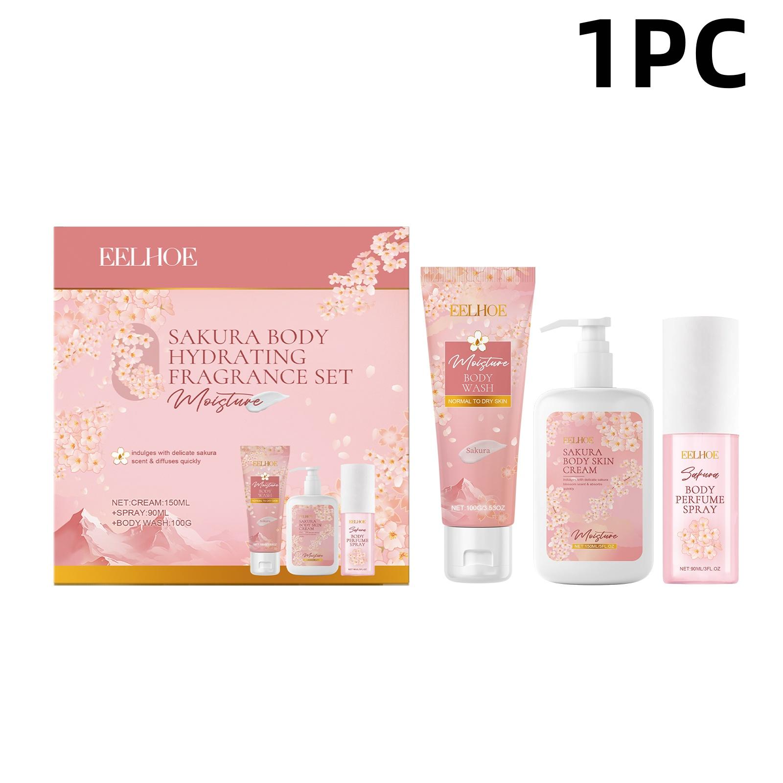 Cherry Blossom Body Set Hydrating Shower Gel & Body Milk, Gentle Moisturizing for Dry Skin Light Floral Scented Gift Set 1PC
Cherry Blossom Body Set Hydrating Shower Gel & Body Milk, Gentle Moisturizing for Dry Skin Light Floral Scented Gift Set 1PC