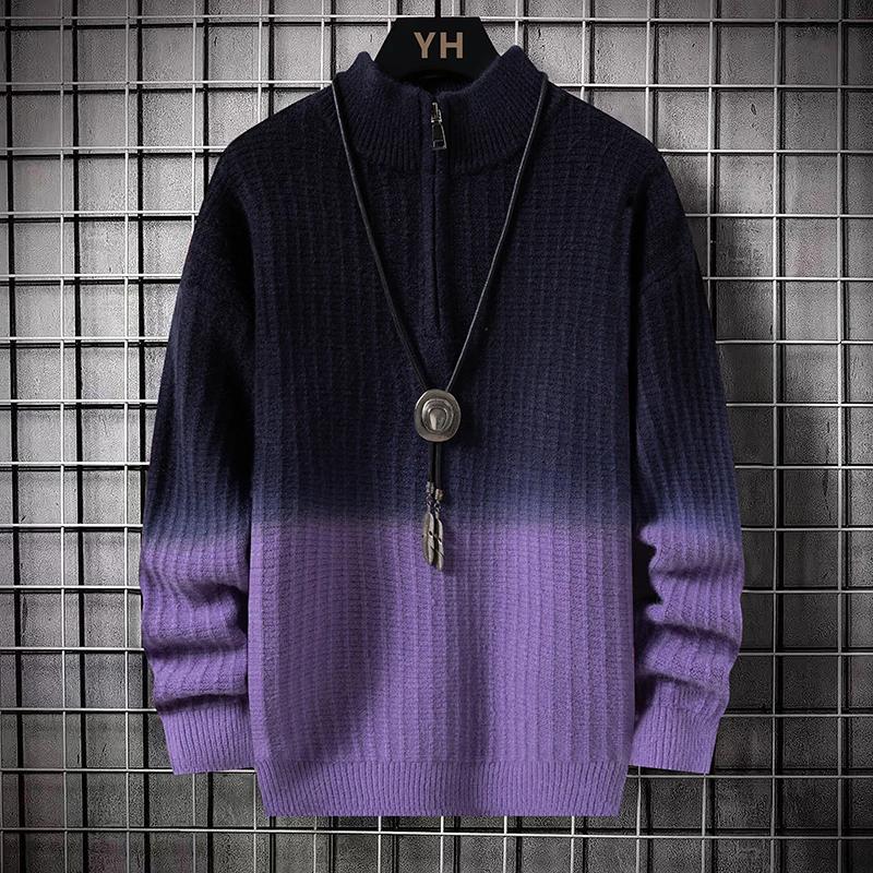 Мужской модный вязаный свитер, мужской повседневный пуловер с воротником на молнии, мужской свитер в стиле колор-блок, зимняя мода, мужской трикотаж, верхняя одежда XXL фиолетовый
Мужской модный вязаный свитер, мужской повседневный пуловер с воротником на молнии, мужской свитер в стиле колор-блок, зимняя мода, мужской трикотаж, верхняя одежда XXL фиолетовый