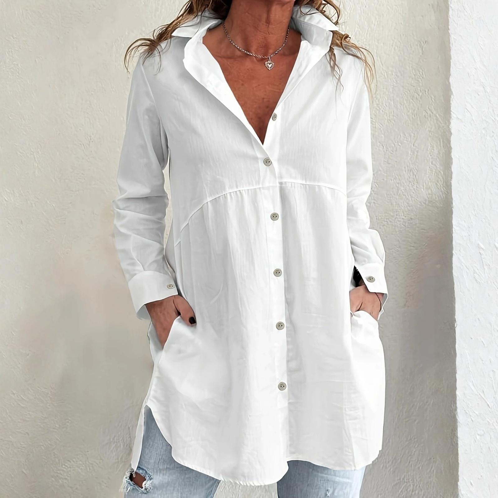 Women s Fashionable Casual Solid-color Long-sleeved Cardigan T-shirt Top L білий
Women s Fashionable Casual Solid-color Long-sleeved Cardigan T-shirt Top L білий