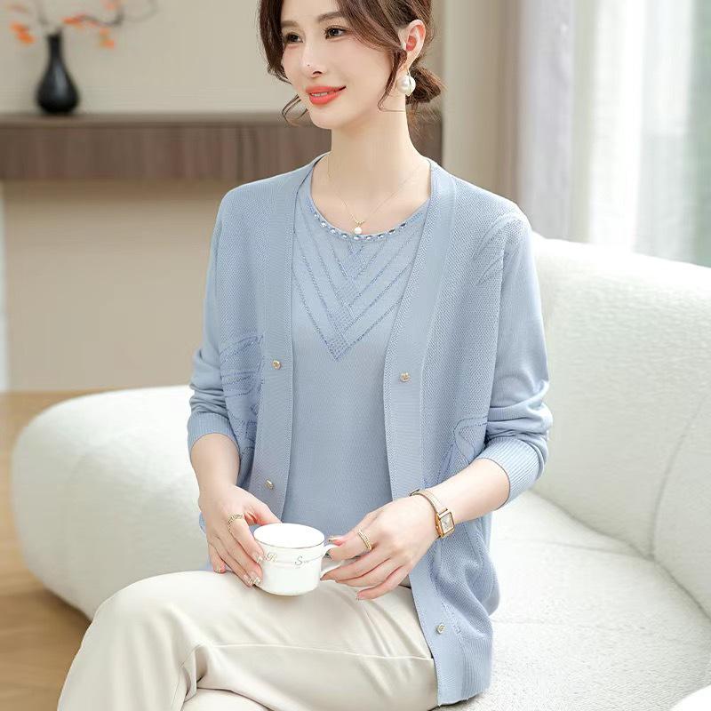 Spring Knit Top & Cardigan Set for Middle-Aged Women 4XL (72.5-80 kg)
Spring Knit Top & Cardigan Set for Middle-Aged Women 4XL (72.5-80 kg)
