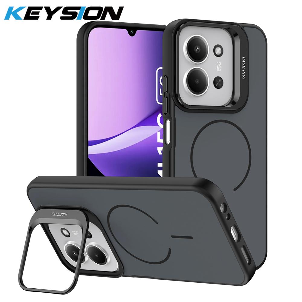 KEYSION Matte Skin Feel Lens Kickstand Phone Case for Magsafe for Redmi 15C 171mm Magnetic Shockproof Back Cover for Xiaomi POCO C85 for Redmi 15C чёрный
KEYSION Matte Skin Feel Lens Kickstand Phone Case for Magsafe for Redmi 15C 171mm Magnetic Shockproof Back Cover for Xiaomi POCO C85 for Redmi 15C чёрный