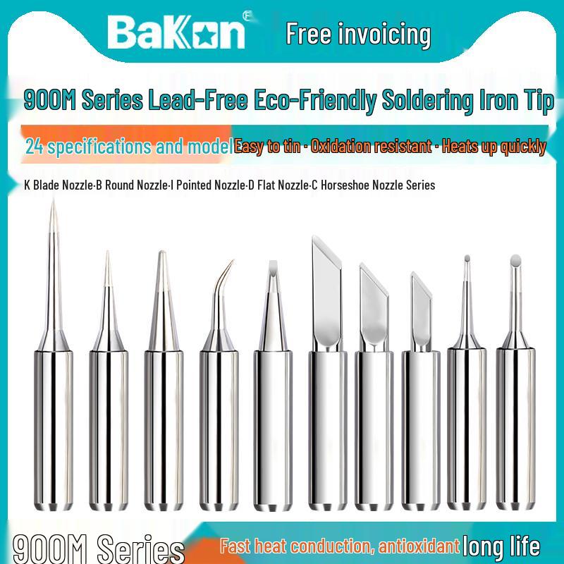 BAKON 900M White Light Lead-Free Soldering Iron Tip for 936 Stations - Constant Temp, K, Bent, Horseshoe & Flat Tips 5C Horseshoe Tip
BAKON 900M White Light Lead-Free Soldering Iron Tip for 936 Stations - Constant Temp, K, Bent, Horseshoe & Flat Tips 5C Horseshoe Tip