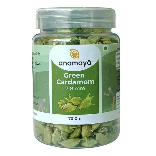Anamaya Elaichi | Green Cardamom Whole | 7 to 8 mm Big Size Bolts| Sourced from Kerala Farms | 100% Pure & Natural | 70 Gm | Packed in a reusable jar 70GM
Anamaya Elaichi | Green Cardamom Whole | 7 to 8 mm Big Size Bolts| Sourced from Kerala Farms | 100% Pure & Natural | 70 Gm | Packed in a reusable jar 70GM