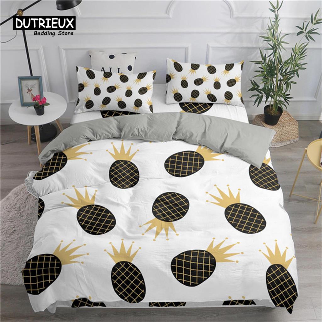 Забавный комплект постельного белья с тропическими фруктами из микрофибры, пододеяльник с наволочками с геометрическим узором «ананас-груша» для декора детской спальни EU single(135x200cm)
Забавный комплект постельного белья с тропическими фруктами из микрофибры, пододеяльник с наволочками с геометрическим узором «ананас-груша» для декора детской спальни EU single(135x200cm)