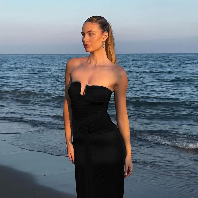 Осенняя женская мода сексуальное темпераментное платье на косточках без бретелек для похудения L чёрный
Осенняя женская мода сексуальное темпераментное платье на косточках без бретелек для похудения L чёрный