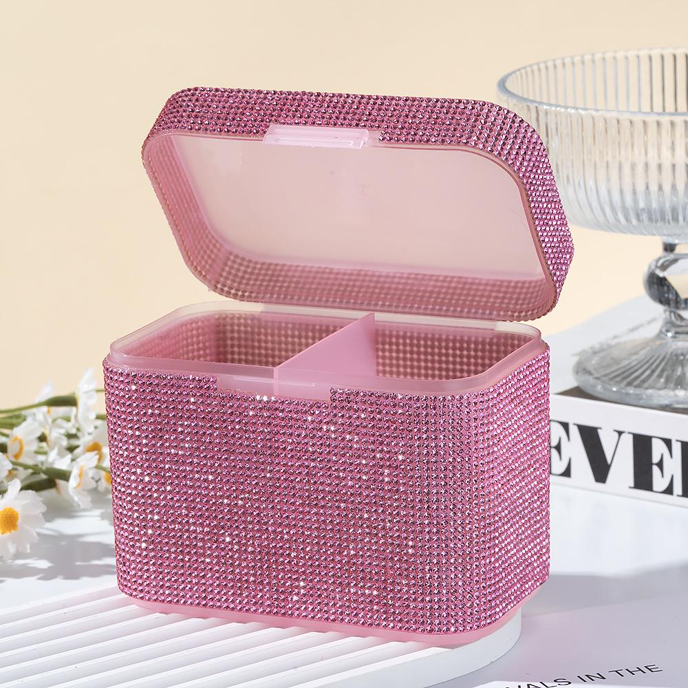 New desktop diamond-encrusted nail towel storage box, diamond jewelry box, creative storage box for nail art рожевий
New desktop diamond-encrusted nail towel storage box, diamond jewelry box, creative storage box for nail art рожевий