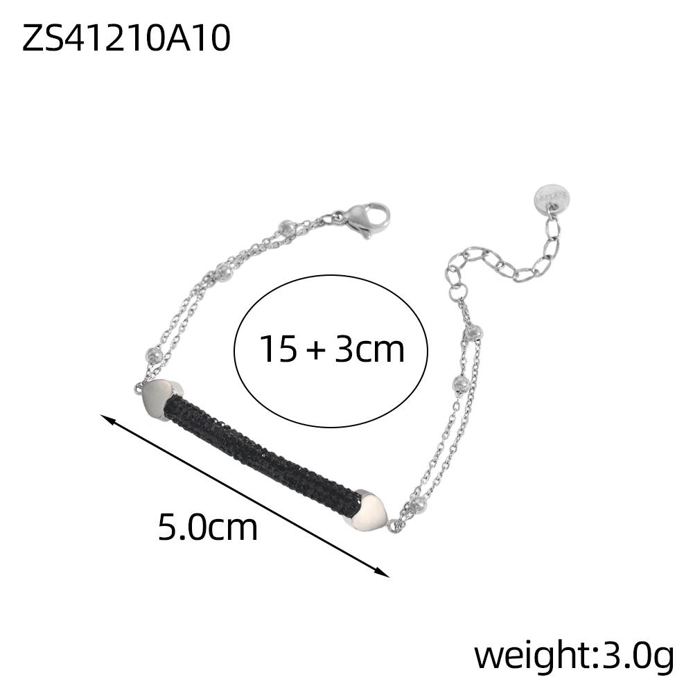 CARLIDANA Stainless Steel Gold Plated Zircon Crystal Beads Paving Curved bar Charm Adjustable Bangle Bracelet Women Jewelry
CARLIDANA Stainless Steel Gold Plated Zircon Crystal Beads Paving Curved bar Charm Adjustable Bangle Bracelet Women Jewelry